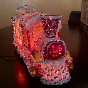Gingermint Gingerbread Train Decor Fiber Optic Extra Large Size